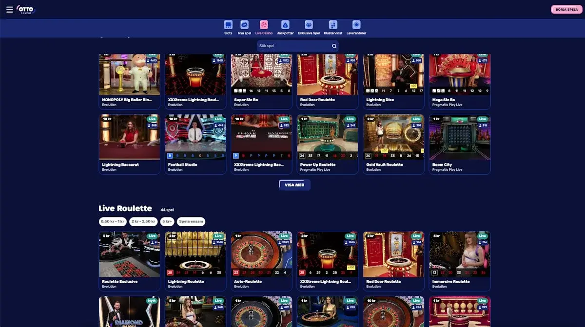 Otto Casino screenshot